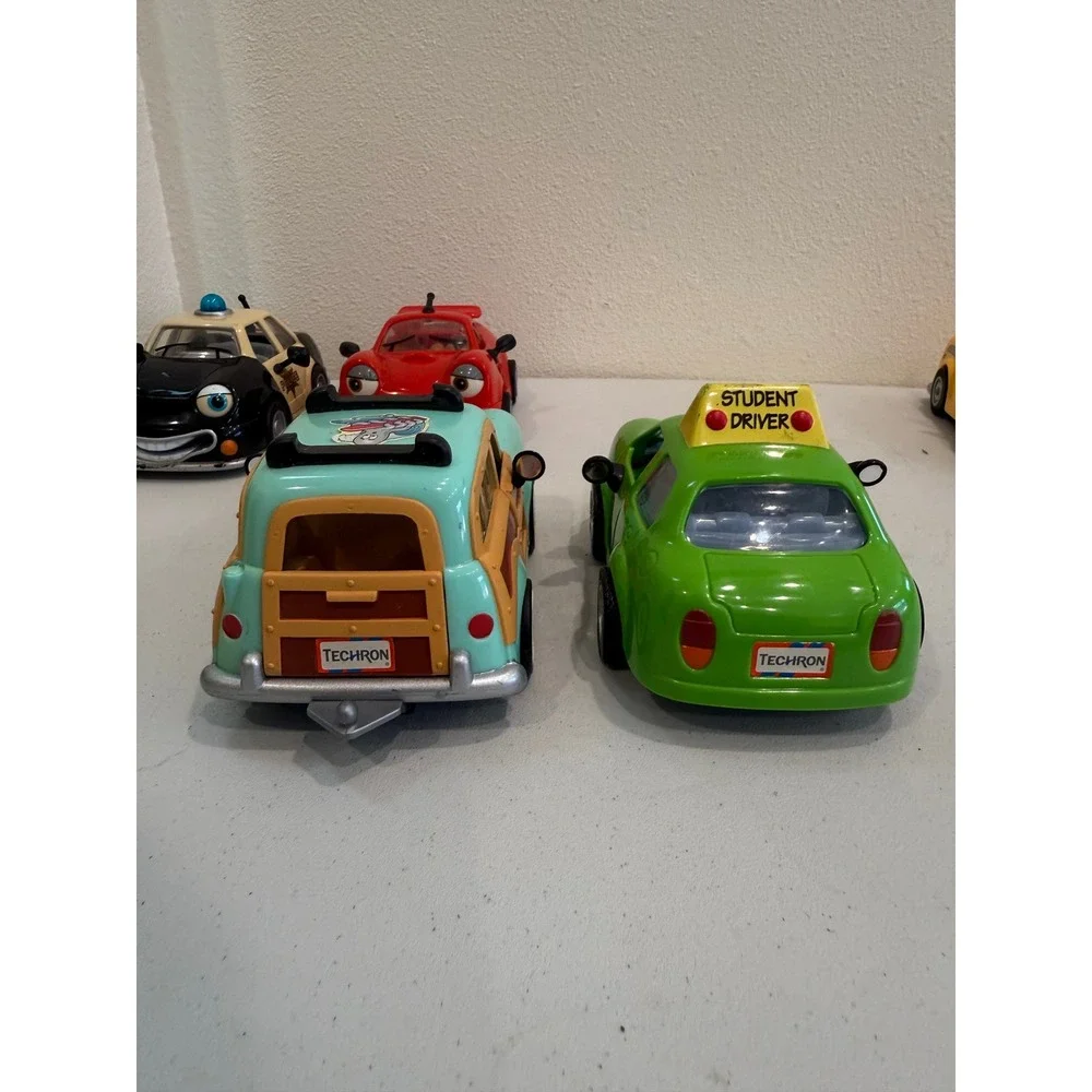 Chevron Cars Collectible Toy Vehicle Lot of 6 Police Taxi Student Driver Woody
